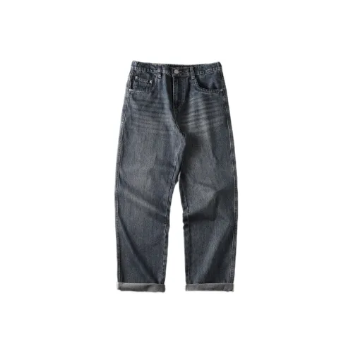 98SQUID Джинсы Унисекс Ностальгический Синий