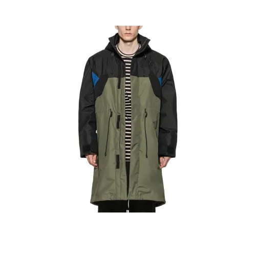 LOEWE Совместное издание Зеленый Мужской Тренч
