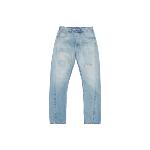 MARCELO BURLON Светлый Индиго Мужские Джинсы