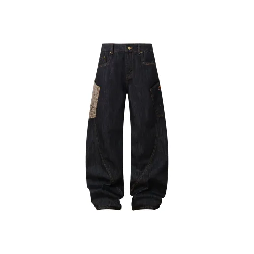 BLACK AT Черные Унисекс Джинсы