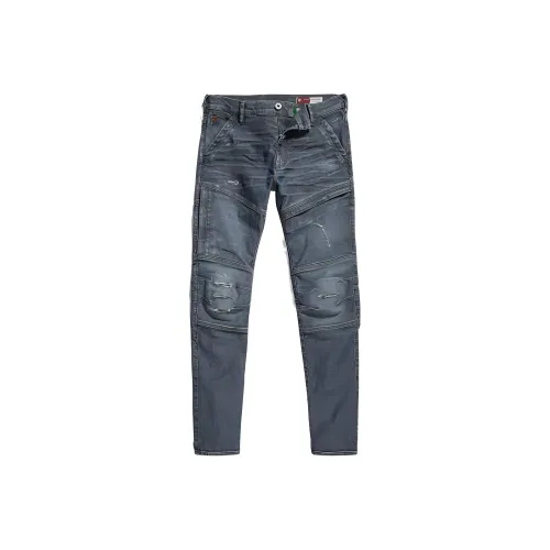 STAR RAW Темно-черные Мужские Джинсы