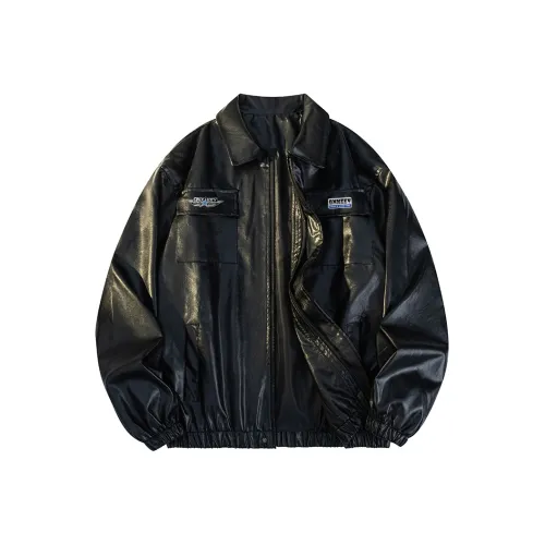 Qnxeey Унисекс Кожаные Куртки