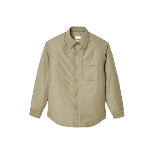 Sandro Хлопковый пуховик Мужской Светлый хаки