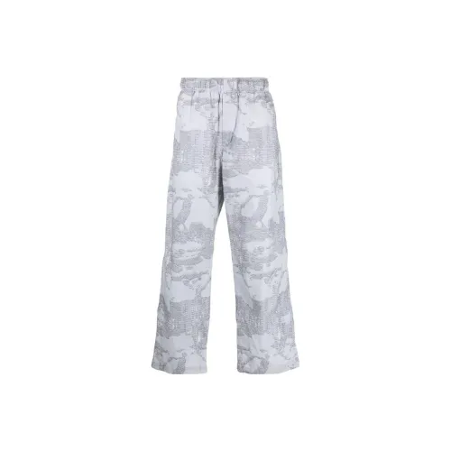 DIESEL Вязаные спортивные брюки мужские серые