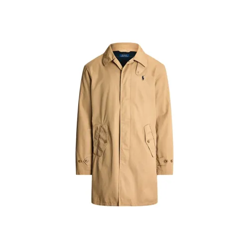 Polo Ralph Lauren SS24 Тренчкот Мужской Коричневый Желтый