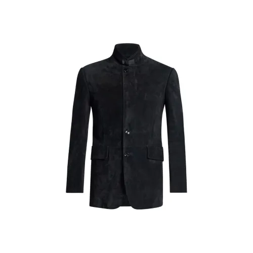 TOM FORD Кожа Куртка Мужская Черная