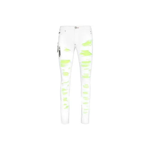 PHILIPP PLEIN Белый Мужской Джинсы