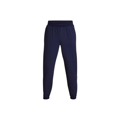 Under Armour Unstoppable Midnight Dark Blue Men's Knitted Training Pants Утершотные тренировочные штаны для мужчин бренда Under Armour Unstoppable цвета Midnight темно-синий