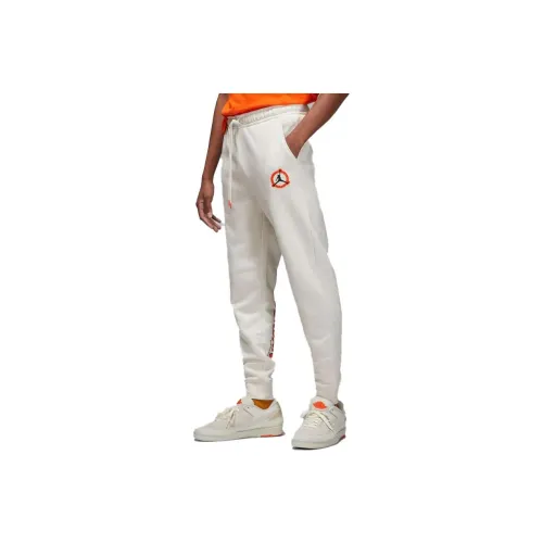 Jordan Flight MVP Белые Мужские Вязаные Тренировочные Штаны