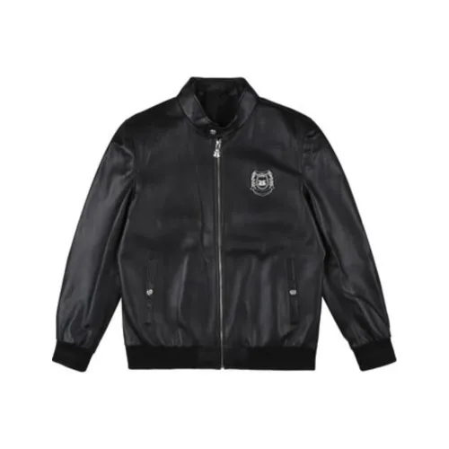 Raidy Boer Кожа Куртка Мужская Черная