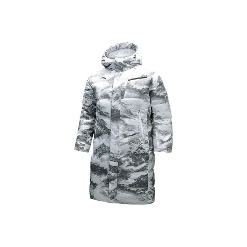 ANTA Пуховик Мужской Чисто Белый Тысячи Ли Jiang Снег