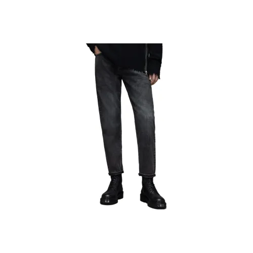 ALLSAINTS Вымытые Черные Мужские Джинсы