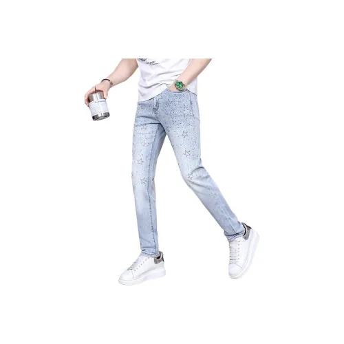 UOOHE Синие Унисекс Джинсы