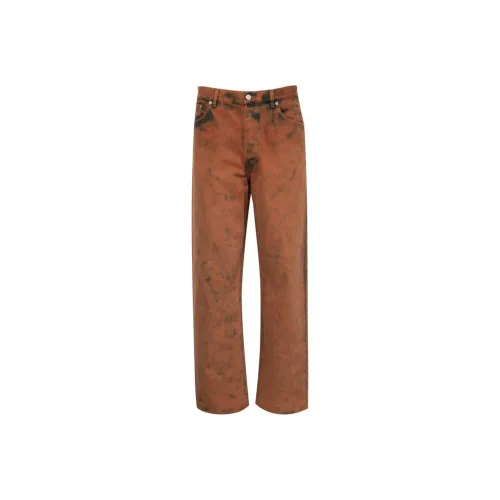 DRIES VAN NOTEN Шоколад Мужские Джинсы