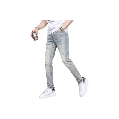 UOOHE Синие Унисекс Джинсы