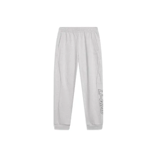 LINING Sports Life Collection Вязаные тренировочные брюки мужские New Light смешанный желтый фотиния серый