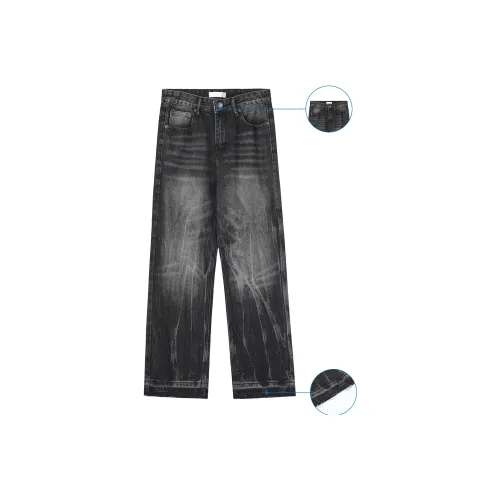 MT99 Черный Серый Цвет Мужские Джинсы