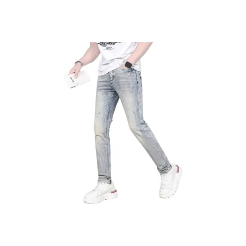 UOOHE Синие Унисекс Джинсы