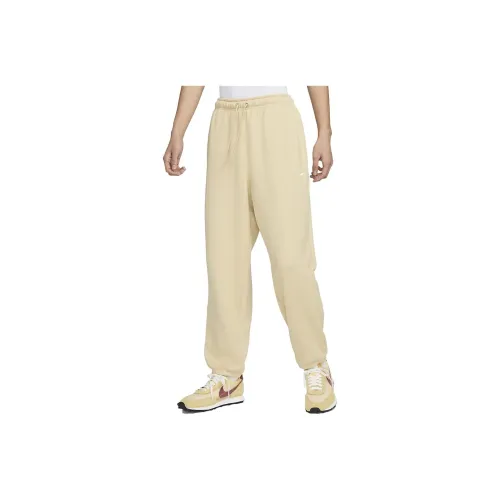 Nike Бежево-желтые мужские вязаные тренировочные штаны