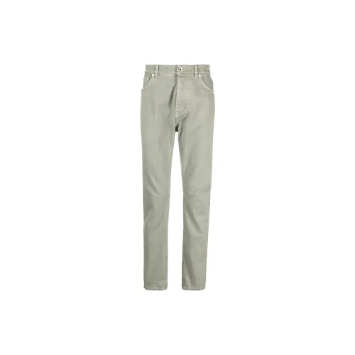 BRUNELLO CUCINELLI Зеленый Мужской Джинсы