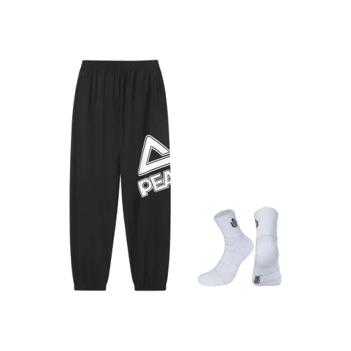 PEAK Вязаные тренировочные штаны унисекс черные