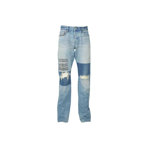 HYSTERIC GLAMOUR совместный бренд Синий Мужской Джинсы