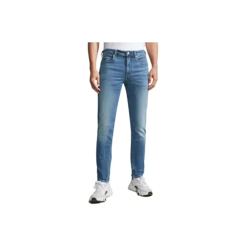 Calvin Klein Джинсовый Синий 1A4 Мужские Джинсы