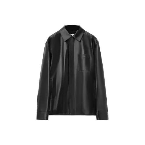 LOEWE Совместное издание Черные мужские кожаные куртки