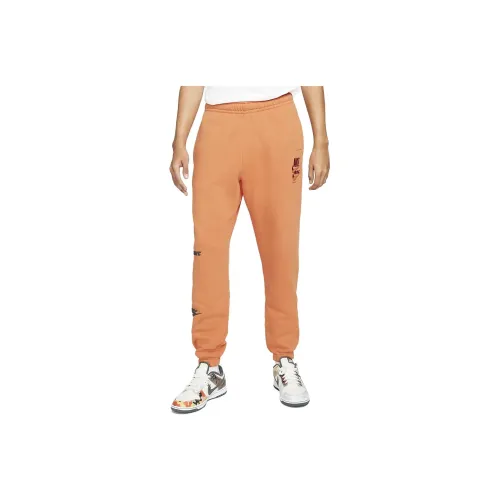 Nike Orange Men's Knitted Training Pants Nike Оранжевые Мужские Вязаные Тренировочные Штаны