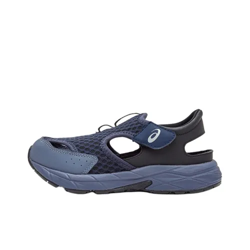 Asics RUNNING KIDS CONTEND Series Низкий Топ Детские Сандалии Синие Черные Подростки