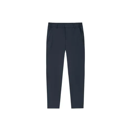 Anta Champion All Weather Series Вязаные тренировочные брюки Мужские Цвет ночного моря Черный