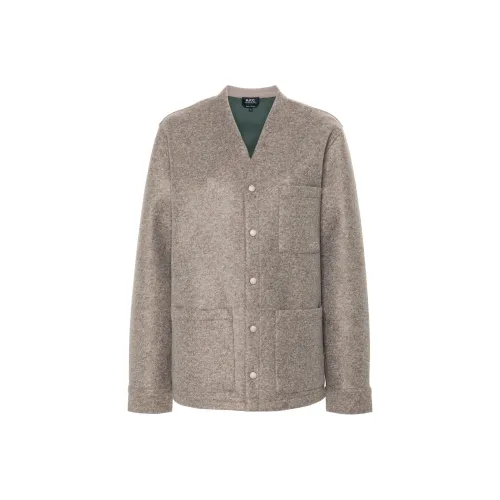 A.P.C FW24 Куртки и Пальто Мужской Миндально-Бежевый