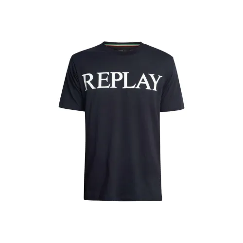 REPLAY Морской Синий Мужская T-Рубашка
