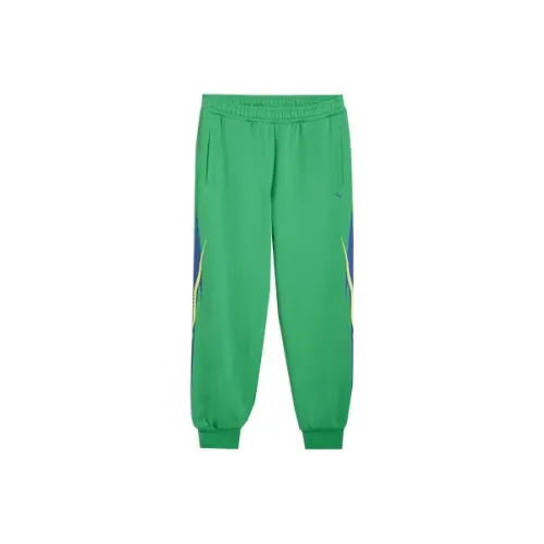 PUMA x BMW Вязаные тренировочные штаны унисекс травяного зеленого цвета