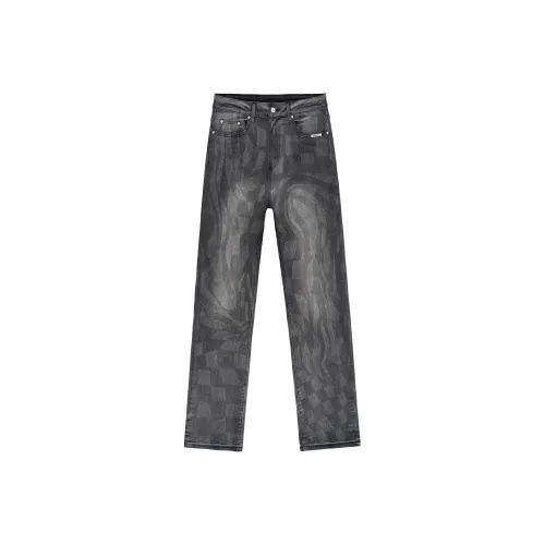 XINYINSU Джинсы Унисекс Темно-серый