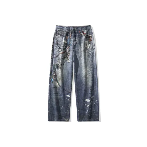 BRYAN JIMENEZ Джинсы Унисекс Galaxy Gray