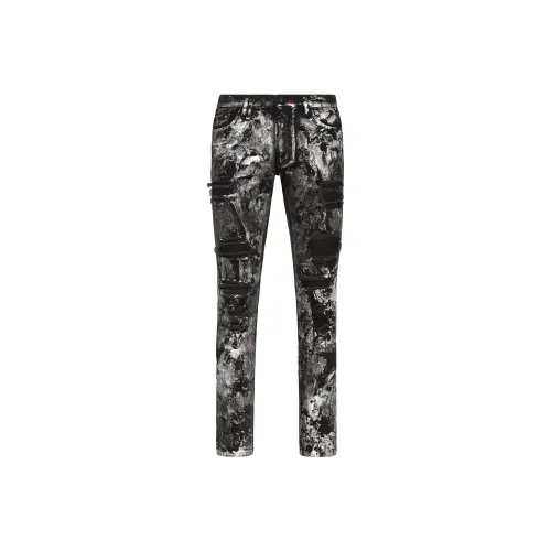 PHILIPP PLEIN Черные Мужские Джинсы
