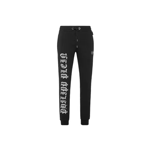 PHILIPP PLEIN Черные мужские вязаные тренировочные штаны