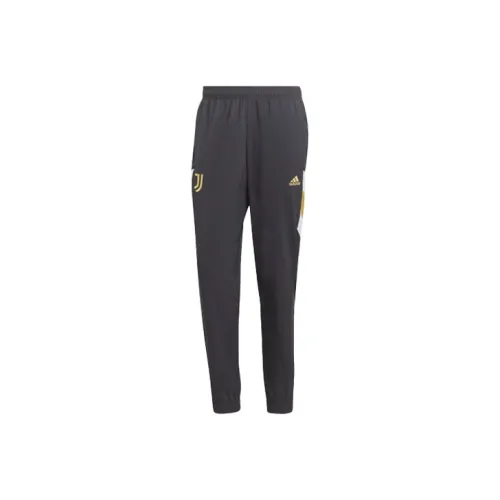 Adidas Juventus Вязаные Тренировочные Штаны Мужские Черные