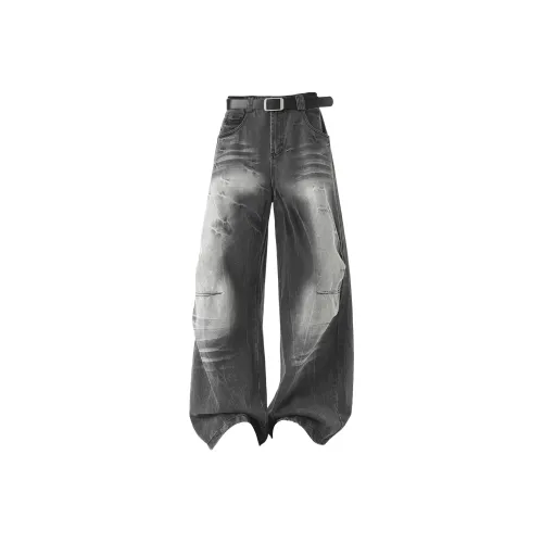 KNOCKSPARK Джинсы Унисекс Черный Серый