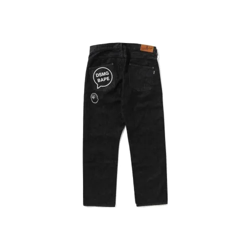A BATHING APE DSM Co Фирменные черные унисекс джинсы