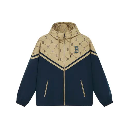 MLB MONOGRAM Коллекция Boston Red Sox FW24 Ветрозащитная куртка Unisex Light Бежевый