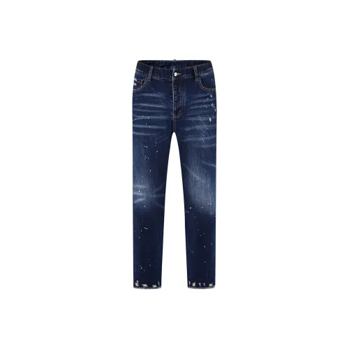 Cavalli Class Blue Men's Jeans Кэвали Класс Синий Мужские Джинсы