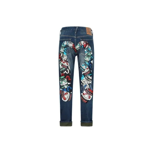 EVISU Джинсовый Синий Мужские Джинсы