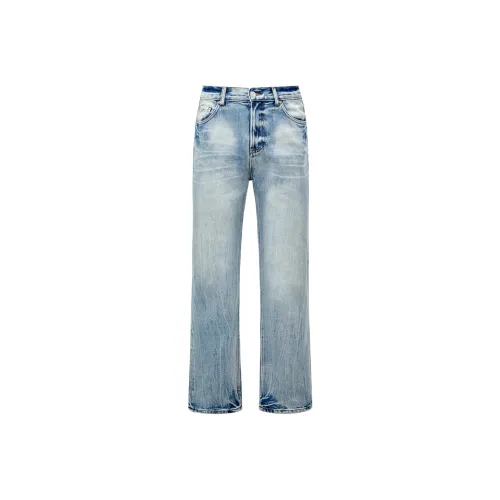 EROLE Ледяной синий Корова Унисекс Джинсы