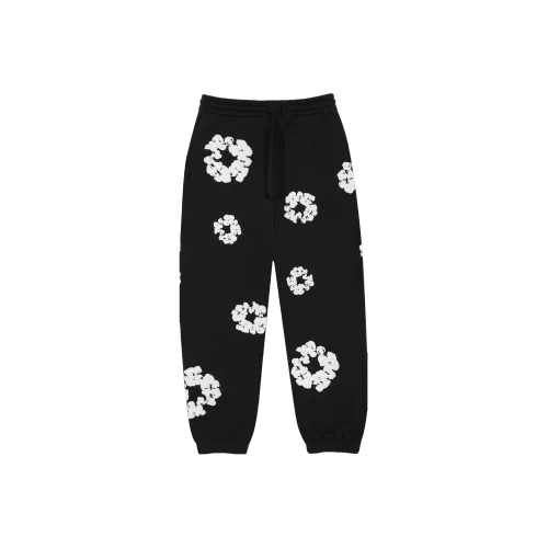 Denim Tears Cotton Wreath Series Черные Унисекс Вязаные Тренировочные Брюки
