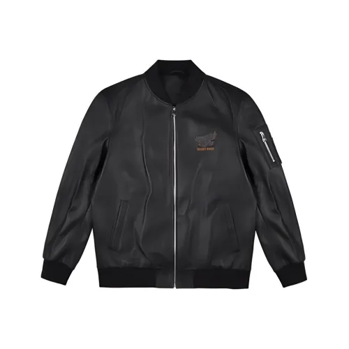 Raidy Boer Кожа Куртка Мужская Черная