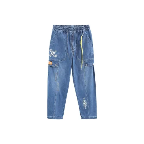 ONIARAI Blue Men's Cargo Pants ONIARAI Синий Мужские Карго Брюки
