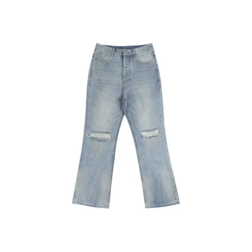 HermitCreate Джинсы Мужские Выстиранные Синий