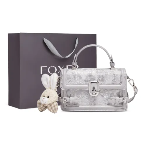 FOXER Синтетическая кожа Универсальная Сумка через плечо для ежедневного использования Обычная Женская Серого цвета